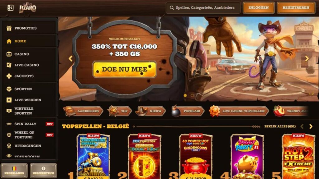 lizaro bookmaker legaal belgie homepage